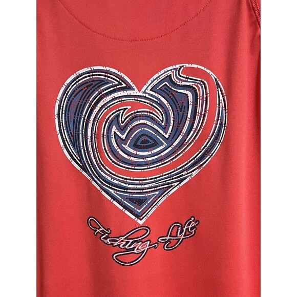 Women’s long sleeve fishing life T-shirt boating outdoor UV Protection Heart  F - Picture 3 of 7
